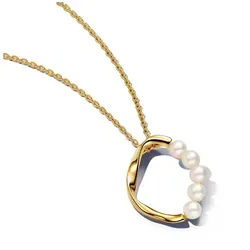 Pandora Kette mit Anhänger Pandora ESSENCE Kette 363254C01-60 gelb vergoldet gelb