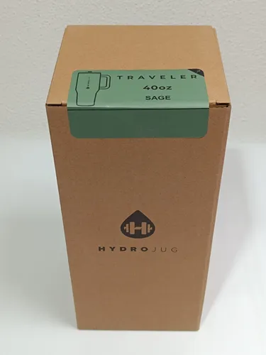 HydroJug Traveler 1200ml Wasserflasche m. Griff und Strohhalm Harvest Berry Grün