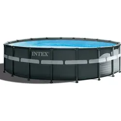 INTEX 26330GS Ultra XTR FramePool-Set inkl Sandfilter RCD Pumpe, Sicherheitsleiter, Bodenplane, Abdeckplane, 549x132cm
