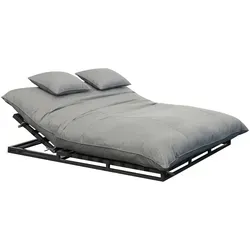 CLEMENTO Bona Doppel Loungeliege Aluminium Createxx - Anthrazite - Isomatten und Gartenmöbel für drinnen und draußen, aus robustem Createxx-Material für optimalen Komfort und Langlebigkeit.