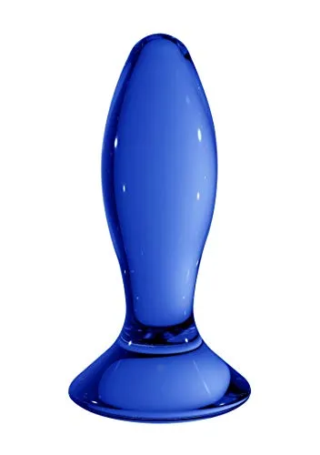 Shots - Chrystalino Follower Borosilikatglas Analplug, blau, 8.5 cm