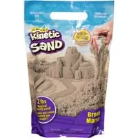 Kinetic-Sand Kinetischer-Sand Colour Bag, naturbraun, 907 g - Sandbastelset für Kinder, magischer, nicht austrocknender Sand, der Kreativität und Feinmotorik fördert. Praktischer wiederverschließbarer Beutel für lange Sandqualität.
