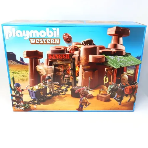 PLAYMOBIL® Set Western Goldmine Cowboy Soldat Sprengkiste _5246 - Sets für kreative Abenteuer, ungeöffnete Verpackung, ideal für Kinder von 4-10 Jahren und perfekt als Geschenk zu jedem Anlass.