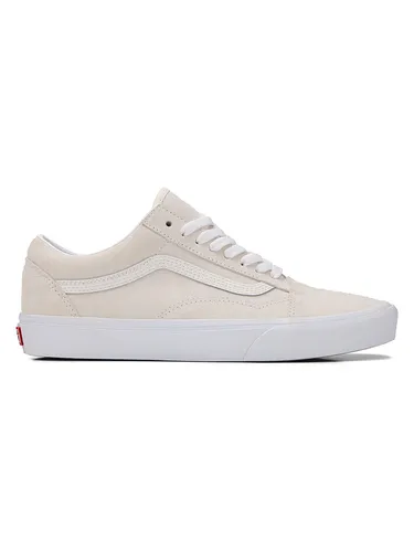Vans Leder-Sneakers "Old Skool" in Creme, Größe 37 - Klassische Vans Leder-Sneakers "Old Skool" in Creme, Größe 37. Robuste Verarbeitung mit verstärkten Kappen und rutschhemmender Sohle. Ideal für lässige Looks und den täglichen Gebrauch.