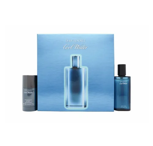 Davidoff Cool Water Set 75 ml + 75 ml - Herrendüfte: Frischer Duft im praktischen Set, ideal für den modernen Mann, der Selbstbewusstsein und Stil ausstrahlt.