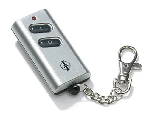 Intertechno Funk Handsender ITK 200 - Der Anhängliche, Silber - Garagenöffner mit 16 verschiedenen Empfänger-Codes, ideal für die flexible Steuerung Ihrer Geräte.