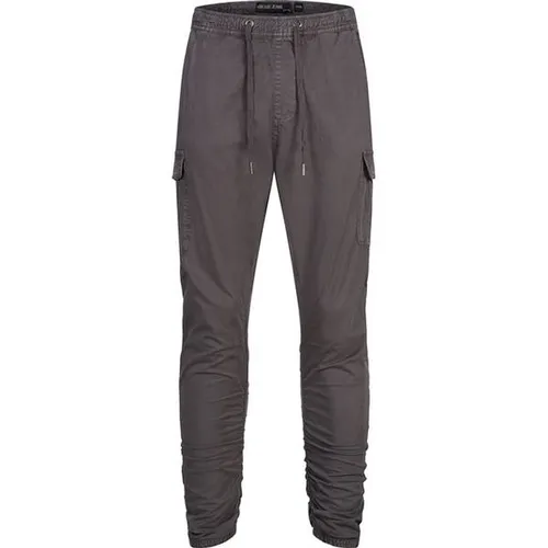 Indicode Herren Stoffhose INProff mit Stretch und elastischem Bund grau L - Hochwertige Cargohose für Herren mit elastischem Bund und Stretch für optimalen Komfort. Ideal für den Alltag und vielseitig kombinierbar. Größe L, Farbe Dk Grey.