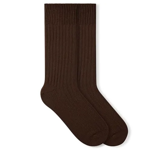 von Jungfeld Merino Wollsocken – Winter Thermosocken Damen & Herren, Unisex Wandersocken warm | 1 Paar (DE/NL/SE/PL, Numerisch, 41, 46, Regular, Regular, Hazelnut Brown)