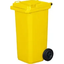 GARDIVO Mülltonne 120 Liter - Geräuschlos und Hygienisch - Haushaltszubehör: 120 Liter Abfalltonne mit geräuschlosen Rädern und Klappdeckel, ideal für einfache Entleerung und Hygiene.