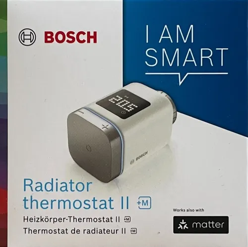 Bosch Smart Home Heizkörper-Thermostat II +M - Individuelle Wohlfühltemperaturen, einfach installierbar und mit drehbarem Display für optimale Nutzung