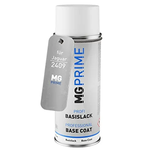 MG PRIME Autolack Spraydose für Jaguar 2409 / 1DF LRA Eiger Grey Metallic Basislack Sprühdose 400ml