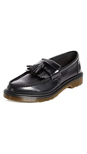 Dr. Martens Damen Adrian Virginia Slipper - Schwarz (Black), 38 EU - Slipper & Mokassins für Damen mit weichem Virginia-Leder, langlebig und stylish für jeden Anlass.