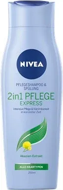 NIVEA 2in1 Care Express Protect & Moisture Shampoo und Conditioner 250 ml - NIVEA 2in1 Care Express Protect & Moisture, 250 ml, für Damen. Das praktische 2-in-1 Produkt spart Zeit, reinigt sanft und pflegt das Haar intensiv für geschmeidige Ergebnisse.
