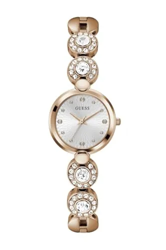 GUESS Watches Ladies Stardom Damen Uhr analog Quarzwerk mit Edelstahl Armband GW0757L3