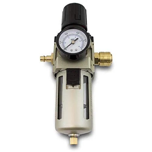 BITUXX® Druckluft Wartungseinheit 1/2 Zoll - Luftkompressoren-Zubehör mit integriertem Wasserabscheider und Manometer, optimiert die Druckluftqualität und verlängert die Lebensdauer Ihrer Druckluftwerkzeuge.