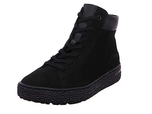Hartjes Comfortschuh Sneaker - Bequemer Leder Sneaker in Schwarz, Größe 38 EU - Wanderschuhe mit herausnehmbarer Innensohle und Gummisohle für optimalen Komfort bei langen Spaziergängen.