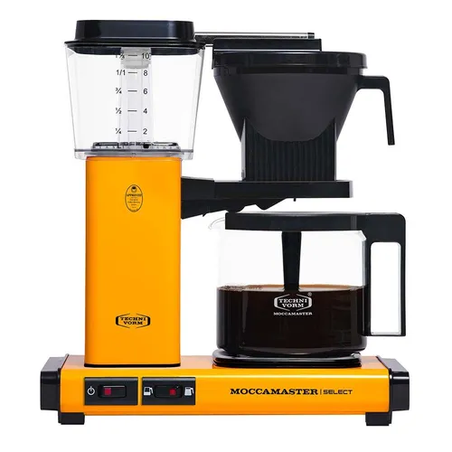 Moccamaster KBG Select Gelb - Hochwertige Filterkaffeemaschine für perfekten Geschmack, präzise Brühtemperatur und schnelle Zubereitung in 6 Minuten