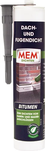 MEM Dach- und Fugendicht 300 g - Lösemittelfreie Bitumenmasse für Risse und Fugen, ideal für Dach- und Maueranschlüsse mit sehr guter Haftung auf Beton, Metall und Zink.