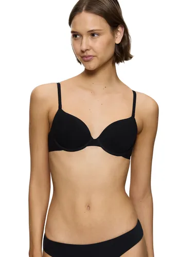 Triumph Damen Halbschalen BH Body Make-Up WHP, Schwarz, Gr. 75C - Funktionsunterwäsche mit leicht gepolsterten Cups und formenden Bügeln für optimalen Halt. Atmungsaktive Qualität ohne zusätzliches Volumen, ideal für den Alltag.