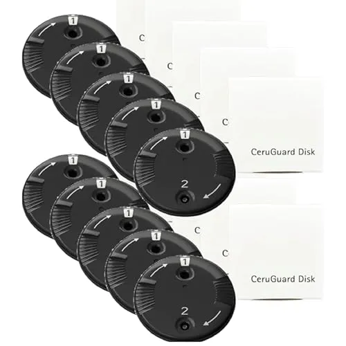 10x DIREKT CeruShield Disk (80 Filter - 10er Pack) | Cerumenfilter | Hörgerätefilter | Spender mit 8 Filtern | CeruGuard wie Phonak CeruShield | für Audeo Marvel, Paradise, Lumity |