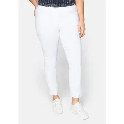 Stretch-Hose SHEEGO "Große Größen" in Weiß - Stoffhosen in großen Größen, knitterarm und pflegeleicht für optimalen Tragekomfort im Alltag.