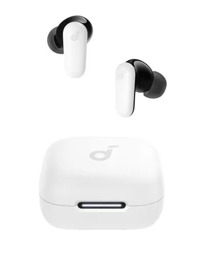 SOUNDCORE BY ANKER P30i In-ear Kopfhörer Schwarzweiß - Noise Cancelling Earbuds mit smartem Geräuschschutz, 45 Std. Spielzeit und 2-in-1 Ladecase, ideal für Musikliebhaber und Vielreisende.