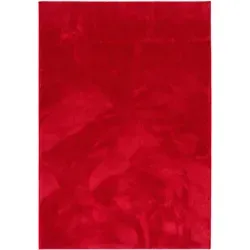 Super Soft Hochflor Langflor Teppich Melia Kids Rot 80x150 cm - Wunderschöner Hochflor Teppich für Kinderzimmer, besonders weich und komfortabel. Rutschfeste Unterseite sorgt für Sicherheit beim Spielen. Ideal zur Gestaltung eines gemütlichen und stilvollen Raums.