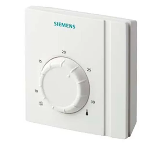 SIEMENS RAA21 Elektromechanischer Raumthermostat - Nicht programmierbare Thermostate für Zuhause, ideal für die einfache Regelung von Heiz- oder Kühlbetrieben mit benutzerfreundlichem Drehknopf.