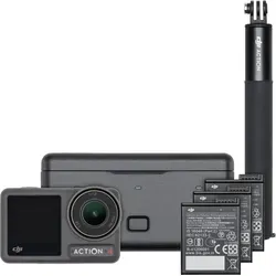 DJI Osmo Action 4 Adventure-Combo - 4K 120fps wasserdichte Action-Kamera, unschlagbare Low-Light-Leistung und 360° Bildstabilisierung für extreme Outdoor-Abenteuer