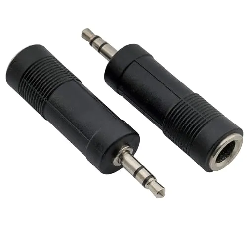 Musiclily 6.35mm Female Plug to 3.5mm Male Stereo Klinkenadapter,Schwarz