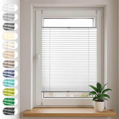 Plissee grau 55cm x 160cm Faltrollo Wabenplissee verspannt blickdicht Jalousie