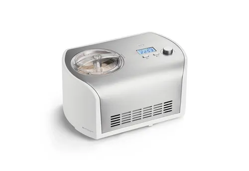 SPRINGLANE Eismaschine Elli 1,2 L - selbstkühlender Kompressor 135 W, Edelstahlgehäuse und Rezeptheft für köstliches Eis auf Knopfdruck