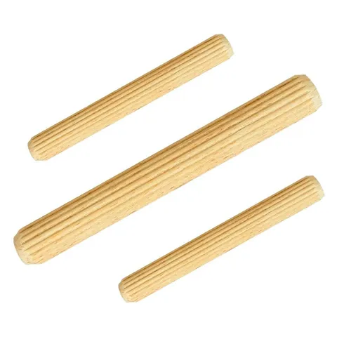 Prima-Online Holzdübel Riffeldübel Holzdübel Holzstifte Buche Ø10x [40, 50, 60, 80]mm 1kg