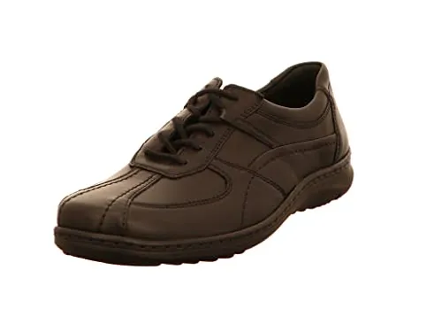 Waldläufer Damen-Schnürhalbschuhe EU 40, Schwarz - Bequeme Comfortschuhe aus hochwertigem Leder mit herausnehmbarem Fußbett, ideal für individuelle Einlagen.