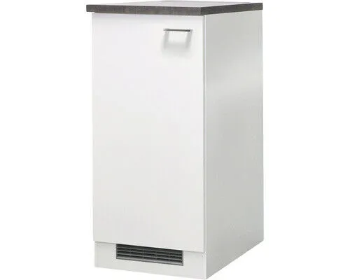 Flex Well Kühlumbauschrank für 88er Einbaukühlschrank Lucca - Küchenschrank in Weiß, ideal für die perfekte Integration eines Einbaukühlschranks mit einer Höhe von 126 cm. Stilvoll und funktional für jede moderne Küche.
