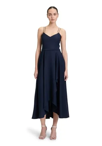 Vera Mont Abendkleid mit Volant – Elegantes Maxi-Kleid für Damen - Dieses stilvolle Abendkleid von Vera Mont in Nachtblau begeistert durch taillierte Passform und schlichte Eleganz. Perfekt für festliche Anlässe, mit praktischen Nahttaschen und einem auffälligen Volantschnitt.