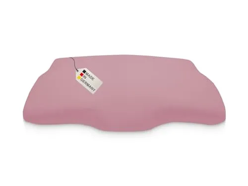 DUKAL | Bezug für Derila (Queensize) Memory Foam Kopfkissen | 30 x 50 cm | aus hochwertigem DOPPEL-Jersey | 100% Baumwolle | Farbe: Altrosa