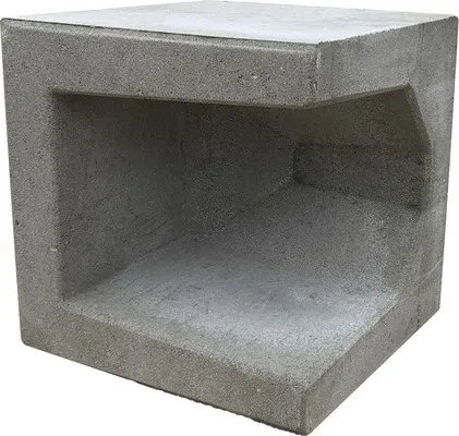 Beton U-Stein Eckausführung grau 40 cm x 40 cm x 40 cm - Kanteneinfassungen – Stabiler Winkelstein aus hochwertigem Beton, ideal für kreative Gartengestaltungen und langlebige Einfassungen.