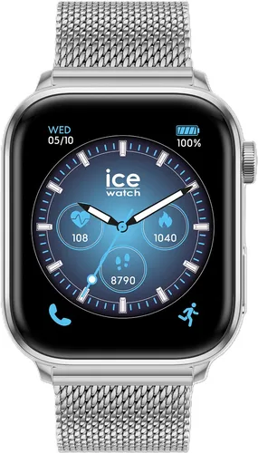 ICE Watch Ice Smart 3.0 Rectangular 1.78 Silber Milanese (025803) - Stylische Armbanduhr mit modernem Design, ideal für den Alltag. Der elegante Milanese-Armband sorgt für einen angenehmen Tragekomfort.