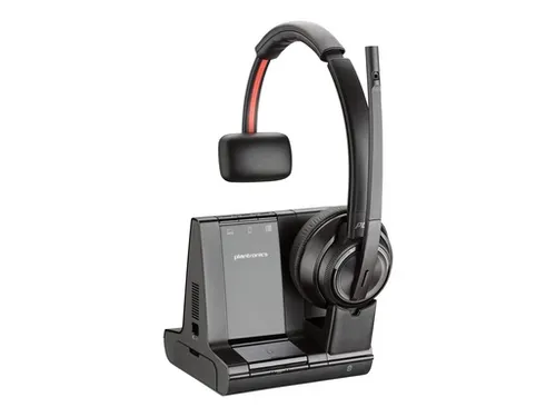 Savi 8200 Series W8210-M Headset - Kabelloses On-Ear Headset mit DECT/Bluetooth, aktive Rauschunterdrückung und Microsoft Teams-Zertifizierung für optimale Kommunikationsqualität.