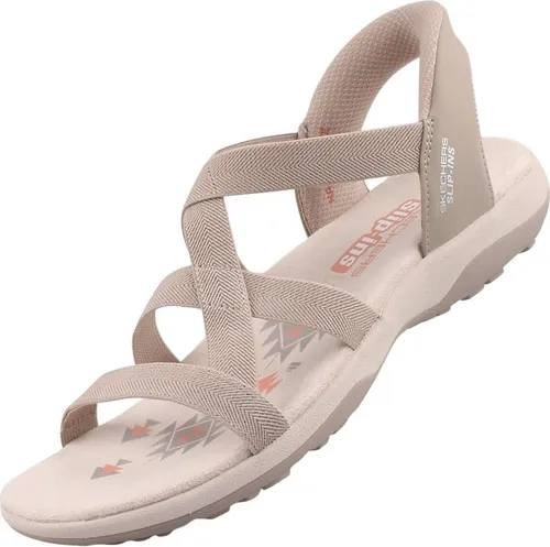 Skechers Sandalen Slip-ins: Reggae Slim - Stretch Flex 163460/TPE Taupe Grau - 38 - Wanderschuhe mit Hands Free Slip-ins™, vegan und maschinenwaschbar für höchsten Komfort und einfache Pflege.