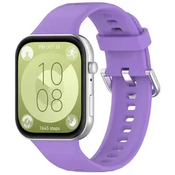 Für Huawei Watch Fit 3 hochwertiges Silikon Watch Arm Band Ersatz Lila - Lila