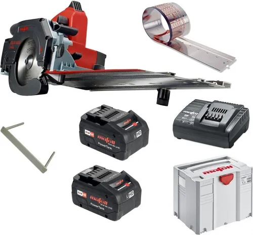 Mafell Akku-Kappschienen-Säge KSS 40 18M bl im T-MAX - Sägen - Innovative Akku-Technologie für höchste Leistung, ideal für präzise Schnitte in Holz beim Innenausbau.