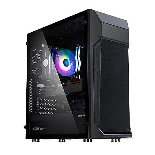 Zalman Z1 Plus Midi-Tower - Flexibles PC-Gehäuse für alle Formate - PC-Gehäuse für ATX, mATX und Mini-ITX, bietet optimale Kühlung und viel Platz für Upgrades.