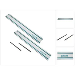 Makita Führungsschienen Set 1400mm - Werkzeugzubehör mit 2x Führungsschiene 1400mm und 2x Verbindern für eine präzise Verbindung, ideal für exakte Schnitte und störungsfreies Arbeiten.
