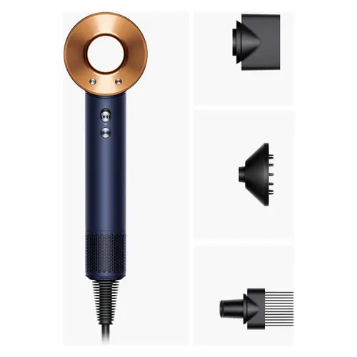 Dyson SupersonicTM Curly+Coily (Nachtblau/Kupfer) - Haartrockner für Locken und krauses Haar, schnelles Trocknen ohne extreme Hitze für schonendes Styling.