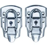 HMF 14985-09 Spannverschluss mit Schloss 2 Stück 45 x 75 mm Silber Verzinkt
