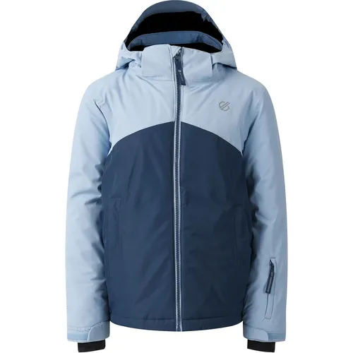 Dare 2b Ski- und Snowboardjacke "Impose V" in Hellblau/Dunkelblau, Größe 128 - Kinder Ski- und Snowboardjacke aus recyceltem Polyester, wasserdicht (10.000 mm) und atmungsaktiv – ideal für aktive Tage im Schnee!