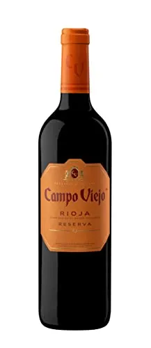 CAMPOVIEJO Rioja Reserva - Spanischer Rotwein aus La Rioja, 0,75 L - Rotwein aus der renommierten Region La Rioja, harmonisch und fruchtig-würzig mit Nuancen von Nelke und Vanille. Ideal für besondere Anlässe oder entspannte Abende.