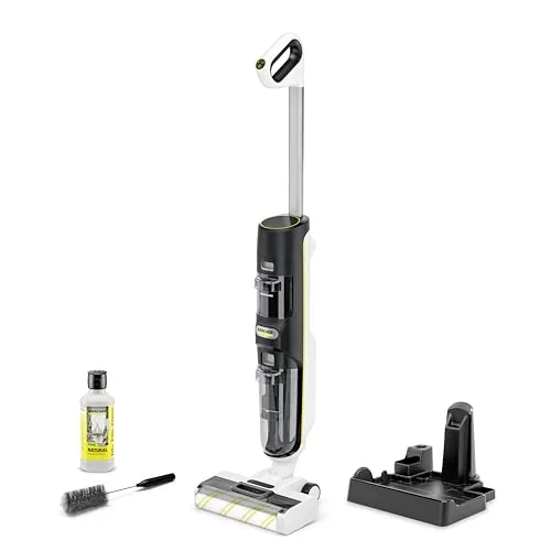 Kärcher Saugwischer FCV 4 Natural N - Nass- & Trockensauger mit 4 Reinigungsmodi und Dynamic!Control Schmutzsensor für optimale Reinigungsergebnisse auf Hartböden und Teppichen, inklusive natürlichem Bodenreiniger für ein sauberes Raumklima.